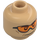 LEGO Warm Tan Dual-Sided Male Head with Orange Goggles, Thick Eyebrowns, Cheek Lines and Smile / Frown (Recessed Solid Stud) (3626 / 100952)