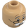 LEGO Varm Gulbrun Geppetto Minifigur Huvud (Infälld solid knopp) (3274)