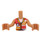 LEGO Varm Brun Liann med Koral og orange Skjorte og Flares Friends Torso (73141 / 92456)