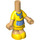 LEGO Warm Zandkleur Micro Lichaam met Layered Skirt met Blauw (101175)