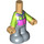 LEGO Warm bruin Micro Body met Broek met Peter Limoen Top (101305)