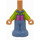 LEGO Varm Brun Micro Legeme med Bukser med Peter Lime Top (101305)