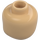 LEGO Lämmin beige Minidoll Pää jossa Ruskea Silmät ja Koralli Lips (Victoria) (92198 / 101174)