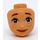 LEGO Warm Zandkleur Minidoll Hoofd met Brown Ogen en Freckles (Fiona) (92198 / 101096)