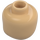 LEGO Lämmin beige Minidoll Pää jossa Ruskea Silmät ja Lopsided Smile (Liann) (92198 / 101186)