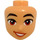 LEGO Warm Tan Minidoll Head with Brown Eyes and Lopsided Smile (Liann) (92198 / 101186)