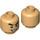 LEGO Warm Tan Minifigure Head with Decoration (Recessed Solid Stud) (3626 / 100321)