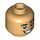 LEGO Warm Tan Minifigure Head with Decoration (Recessed Solid Stud) (3626 / 100325)