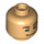 LEGO Warm Tan Minifigure Head with Decoration (Recessed Solid Stud) (3626 / 100329)