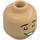 LEGO Lämmin beige Minihahmo Pää jossa Koriste (Upotettu kiinteä nuppi) (3626 / 100329)