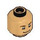 LEGO Warme Bräune Minifigure Kopf mit Dekoration (Einbau-Vollbolzen) (3626 / 100329)