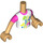 LEGO Warm Tan Olly with Pink and White Top Friends Torso (Boy) (73161)