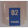 LEGO Coin 4 x 4 Incurvé avec &#039;02 Police&#039; sur Bleu Autocollant (45677)