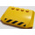 LEGO Wedge 4 x 6 Curved with Black and Yellow Danger Stripes Sticker (52031)