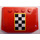 LEGO Coin 4 x 6 Incurvé avec Checkered avec Jaune Autocollant (52031)