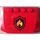 LEGO Wedge 4 x 6 Curved with Fire Logo 60002 Sticker (52031)