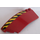 LEGO Wedge Curved 3 x 8 x 2 Left with Black and Yellow Stripes Sticker (41750)