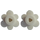 LEGO White 4 Flower Heads on Sprue (3742 / 56750)