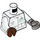 LEGO White Aaron Cash Torso with White Arms and Reddish Brown Right Hand and Hook on Left Arm (973 / 84638)