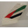 LEGO Bianco Coda dell&#039;aereo 4 x 7 x 4.3 con Emirates logo Adesivo (4867)