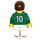 LEGO blanc et Green Team Player avec Number 10 sur Retour Figurine