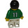 LEGO White and Green Team Player with Number 11 on Back