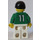 LEGO White and Green Team Player with Number 11 on Back