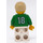 LEGO blanc et Green Team Player avec Number 18 sur Retour Figurine