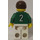 LEGO Weiß und Green Team Player mit Number 2 auf Der Rücken Minifigur