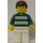 LEGO White and Green Team Player with Number 2 on Back Minifigure
