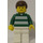 LEGO hvid og Grøn Team Player med Number 2 på bagsiden Minifigur