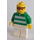 LEGO Wit en Green Team Player met Number 3 Aan Rug minifiguur