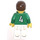 LEGO White and Green Team Player with Number 4 on Back