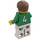 LEGO blanc et Green Team Player avec Number 4 sur Retour