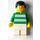 LEGO White and Green Team Player with Number 7 on Back Minifigure