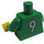 LEGO Weiß und Green Team Player mit Number 9 auf Der Rücken Torso (973)