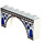 LEGO White Arch 1 x 6 x 2 with Indian Pattern Thick Top and Reinforced Underside (3307)