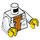 LEGO White Arctic Scientist Lab Coat with Orange Sweater and ID Badge Torso (973 / 76382)