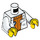LEGO Wit Arctic Scientist Lab Coat met Oranje Sweater en ID Badge Torso (973 / 76382)