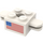 LEGO White Arm Brick 2 x 2 Arm Holder with Hole and 2 Arms with USA Flag Sticker