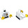 LEGO White Astor City Guard Minifig Torso (973 / 76382)
