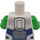 LEGO Weiß Astronaut - Leuchtendes Grün Weltraum Anzug Minifigur Torso (973 / 76382)