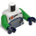 LEGO Weiß Astronaut - Leuchtendes Grün Weltraum Anzug Minifigur Torso (973 / 76382)