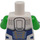 LEGO White Astronaut - Bright Green Space Suit Minifig Torso (973 / 76382)