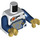 LEGO Wit Astronaut met Dark Blauw Ruimtehelm en Jetpack Minifiguur Torso (973 / 76382)