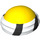 LEGO White Bandana with Black Stripes and Yellow Bald Head (35898)