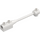 LEGO Wit Staaf 1 x 8 met Steen 1 x 2 Gebogen (Ashouder in smalle uiteinde) (30359 / 60572)