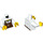 LEGO White Barista Torso with Reddish Brown Apron (76382)