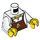 LEGO blanc Barista Torse avec Reddish Brown Apron (973 / 76382)