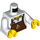 LEGO White Barista Torso with Reddish Brown Apron (973 / 76382)